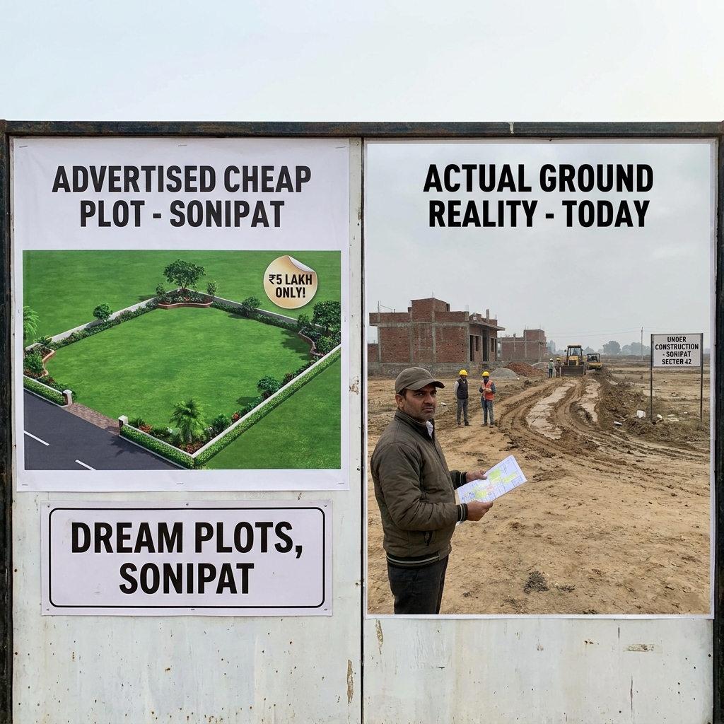 ₹20 Lakh Plot in Sonipat: What You Really Get (Reality Check for Smart Buyers)