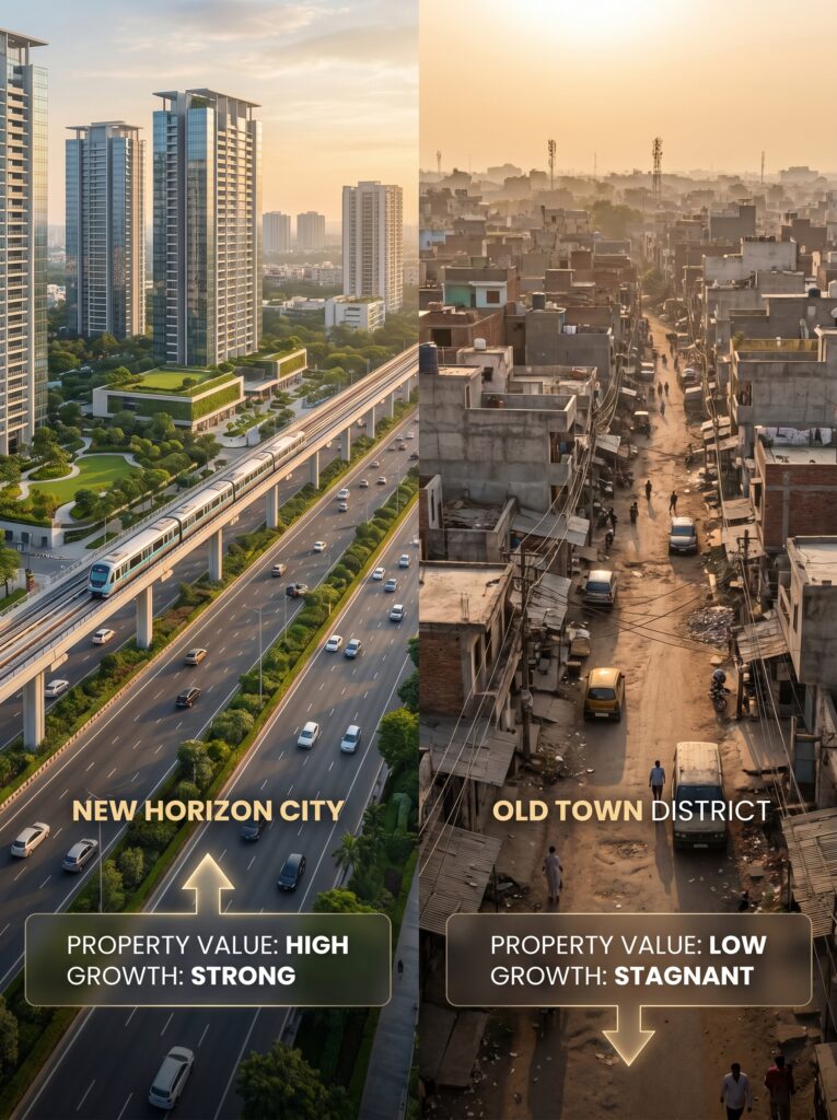 How Choosing the Wrong Location Impacts Property Value and Future Returns in India